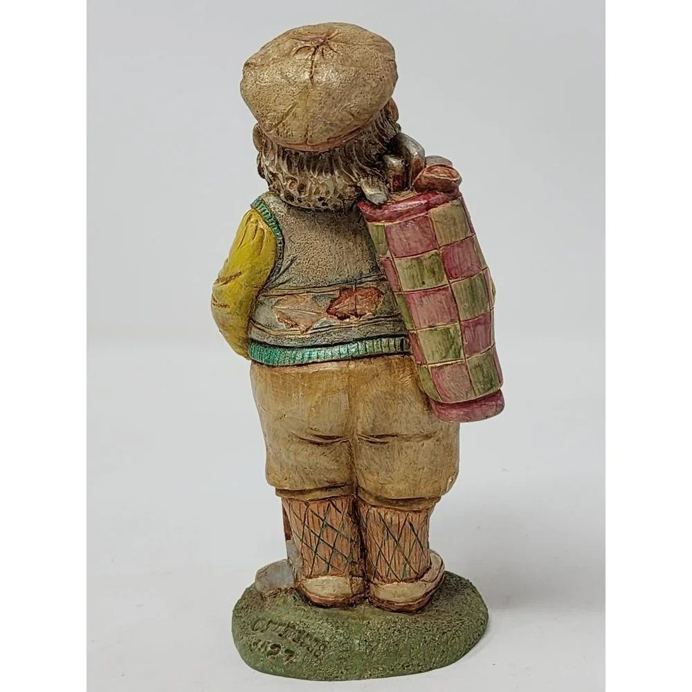 Vintage Ceramic‎ Golfing Santa Hand Painted Figurine TNT 1998 3527 Signed